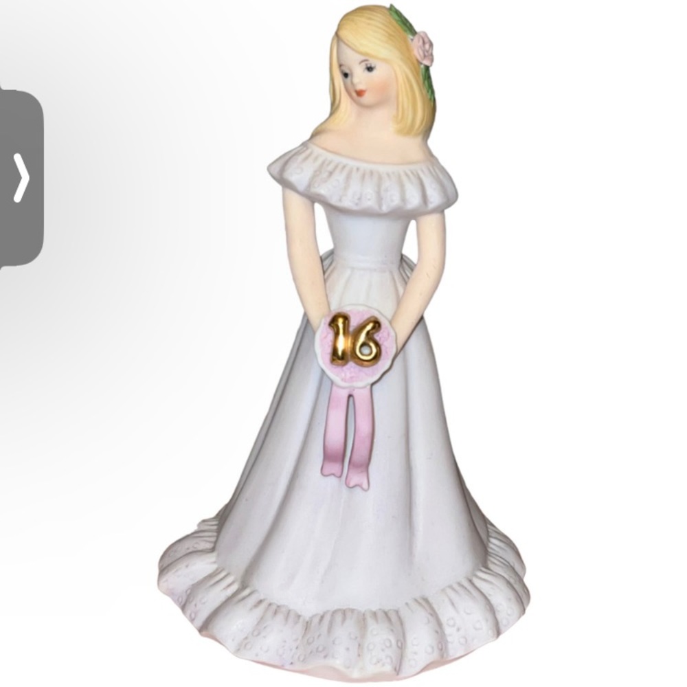 Like new Enesco Vintage Growing Up Birthday Girl Age 16 blonde Sweet 16
